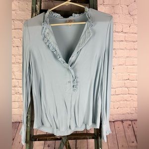 Pferogarten blue long sleeve blouse size 32 euro